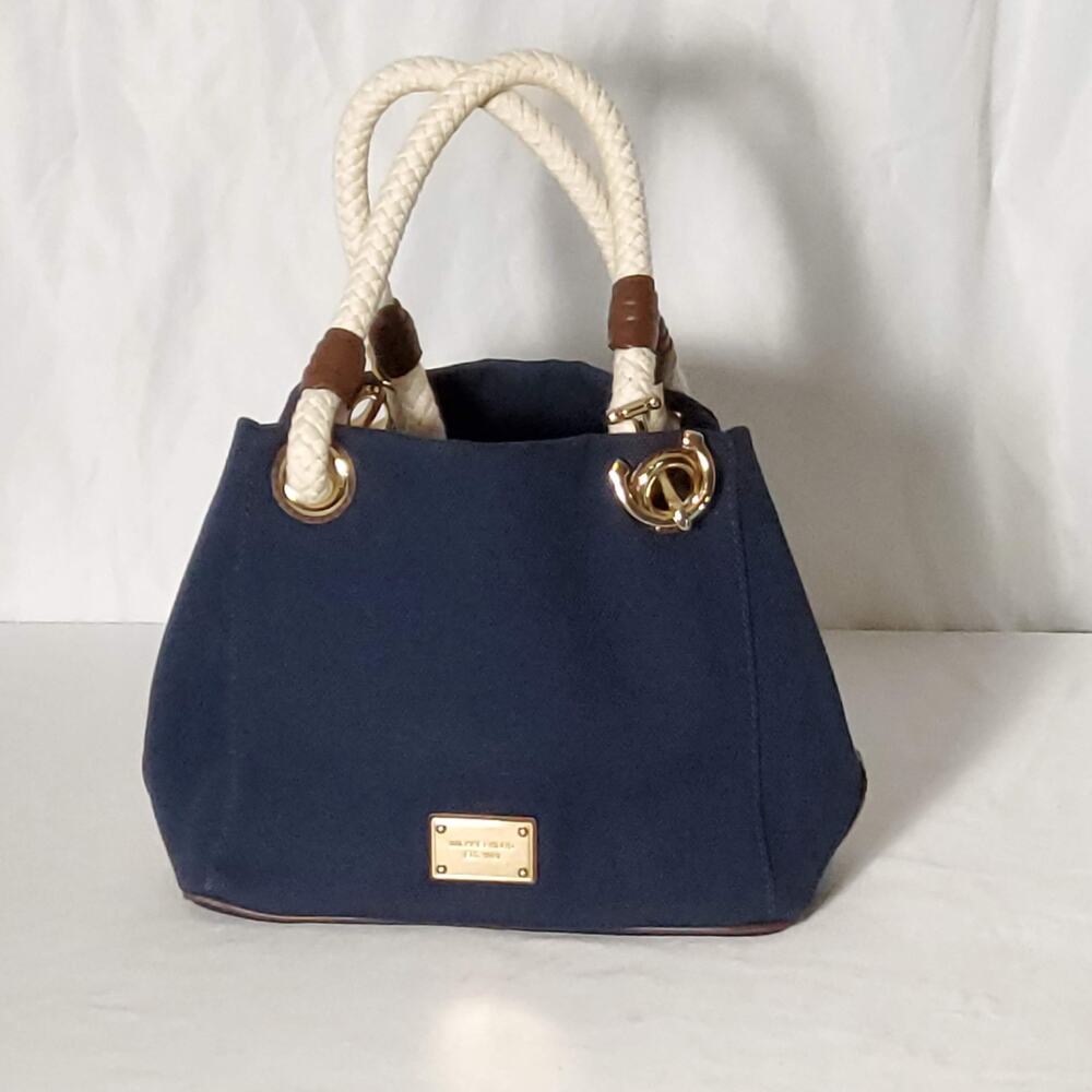MICHAEL Michael Kors MARINA Nautical Tote Bag EUC | Navy Blue | Canvas